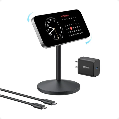 Miniatura 10 de Anker MagGo - Soporte compatible con cargador MagSafe para iPhone 17, estación de carga inalámbrica magnética rápida de 15 W, cargador inalámbrico