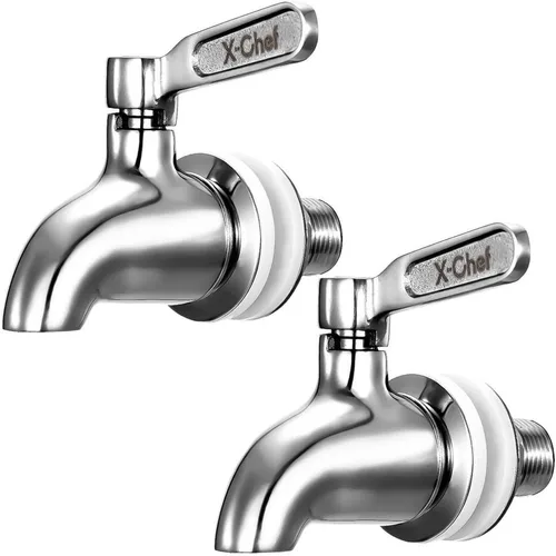 Miniatura 9 de X-Chef Reemplazo de la espita del dispensador de bebidas, espita de metal de acero inoxidable para tarro de vidrio y dispensador de bebidas