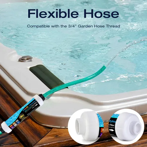 Miniatura 3 de H&G lifestyles Filtro de hierro de metal pesado para manguera de jardín, filtro de manguera para llenar bañera de hidromasaje, piscina, spa, diseño