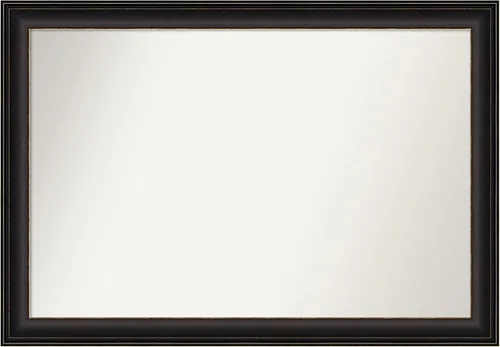 Miniatura 193 de Amanti Art Espejo de baño de bronce para sobre el fregadero, 24 x 24 pulgadas, espejo cuadrado de bronce Lara para tocador, marco de madera