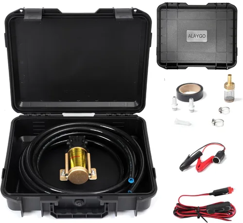 Miniatura 9 de Kit de bomba de transferencia de combustible de gasolina de 12 V, transfiere hasta 125 galones de gasolina, diésel o agua por hora, ideal