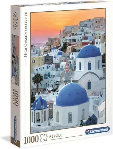 Clementoni -39480 - Colección Puzzle para Adultos y Niños-Santorini-1000 Piezas