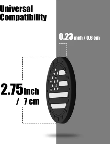 Miniatura 2 de 4 paquetes de posavasos para coche, portavasos universales con bandera americana de silicona antideslizante, accesorios para el interior del coche