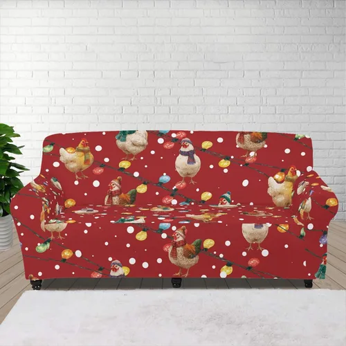 Miniatura 54 de Horeset Fundas elásticas para sofá con diseño de flores otoñales, lavables para sofá de 2 cojines, funda protectora para mascotas y perros