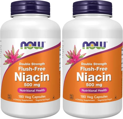 Miniatura 9 de NOW Foods Suplementos, Niacina (Vitamina B-3) 500 mg, Sin Enrojecimiento, Doble Fuerza, Salud Nutricional, 90 Cápsulas Vegetales