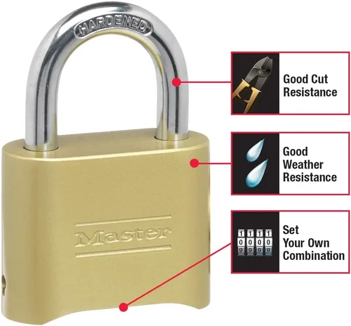 Miniatura 9 de Master Lock Candado con combinación propia, se puede resetear., 175D