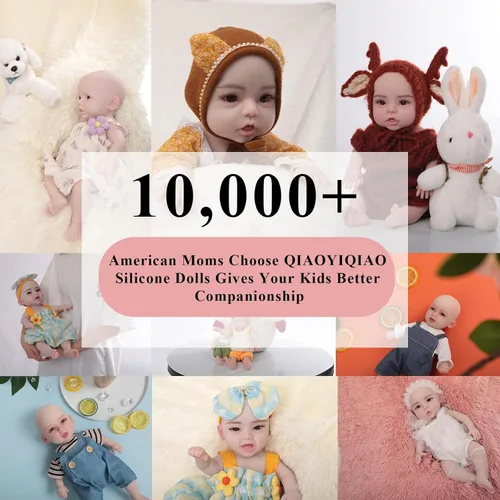 Miniatura 6 de Muñecas de bebé Reborn de 17.7 pulgadas de silicona realista de cuerpo completo, muñecas no de vinilo, muñeca de silicona platino real realista