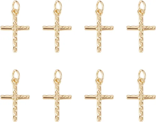 Miniatura 15 de Cheriswelry 10 dijes milagrosos de latón de oro de 18 quilates, circonita cúbica, para madre y maría, ovalados, de 0.51 a 0.79 pulgadas para Virgen