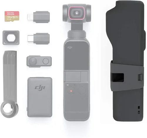 Miniatura 5 de Funda protectora compatible con DJI Osmo Pocket 2 con ranura para tarjeta TF de repuesto extra, bolsillo OSMO portátil duro, 2 fundas de transporte