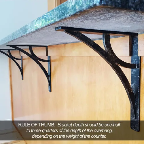 Miniatura 6 de Ekena Millwork BKTM02X10X12TGLABS Soporte de metal, 2 pulgadas de ancho x 10 pulgadas de profundidad x 12 pulgadas de alto, latón envejecido
