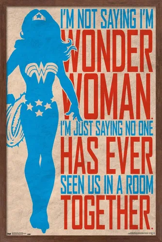 Miniatura 9 de Trends International DC Comics - Póster de pared de identidad secreta, Mujer Maravilla, 22.375 x 34 pulgadas, versión enmarcada en negro Versión