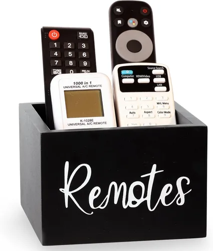 Miniatura 11 de Soporte para control remoto, soporte de madera para control remoto de TV para mesa, organizador remoto para decoración del hogar, caja remota