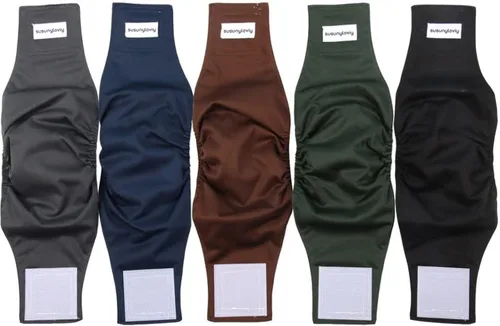 Miniatura 2 de Pañales lavables para perros machos, paquete de 5 pañales reutilizables súper absorbentes para perros medianos, bandas envolventes para vientre