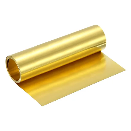 Miniatura 33 de uxcell Rollo de lámina de latón, 40 x 2 x 0.016 pulgadas, rollo de lámina de latón intermitente de metal para manualidades, reparaciones