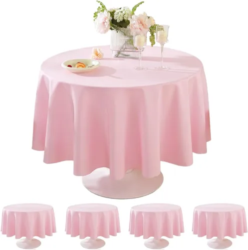 Miniatura 73 de Paquete de 5 Manteles Cuadrados 60 x 60 Pulgadas de Carbón, Mantel de Poliéster Lavable para Uso en Hogar, Fiesta, Boda o Restaurante.