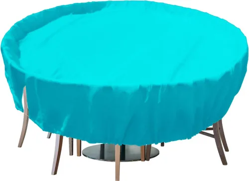 Miniatura 17 de Fundas para muebles de patio, impermeables, resistentes a los rayos UV, resistentes a los rayos UV, para exteriores, mesa redonda y rectangular