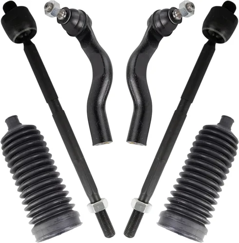 Miniatura 15 de TRQ Kit de dirección interior y exterior para lado del conductor y del pasajero delantero, con cremallera de dirección y fuelle de piñón compatible