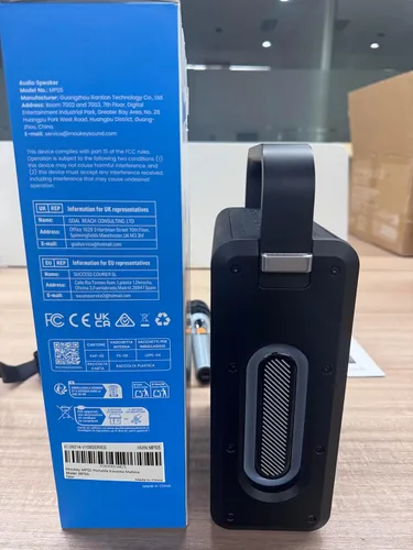 Miniatura 8 de Moukey MPS5 - Máquina de karaoke portátil, altavoz recargable de 200 W de potencia máxima con 2 micrófonos inalámbricos y correa, compatible con BT