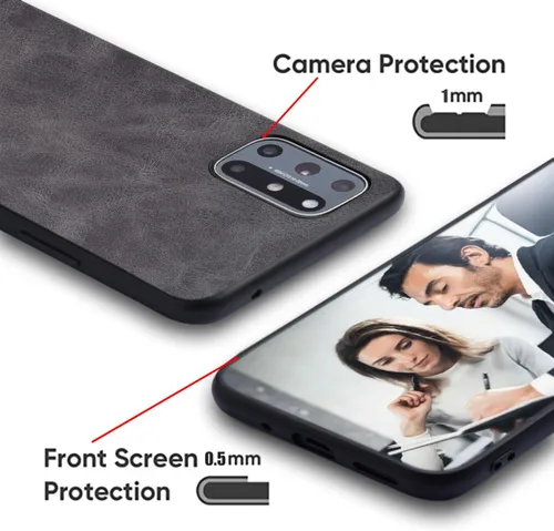 Miniatura 4 de Funda para Samsung Galaxy Z Flip 5, Funda de cuero premium Diseño retro Funda protectora completa para Samsung Z Flip 5 Flip5 5G (gris)