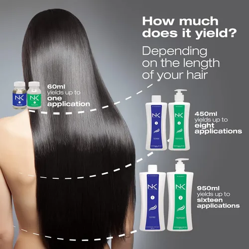 Miniatura 8 de NK Professional Care Tratamiento alisador de cabello con queratina para todo tipo de cabello, nutre, reconstruye y suaviza el cabello, 15.2 fl oz