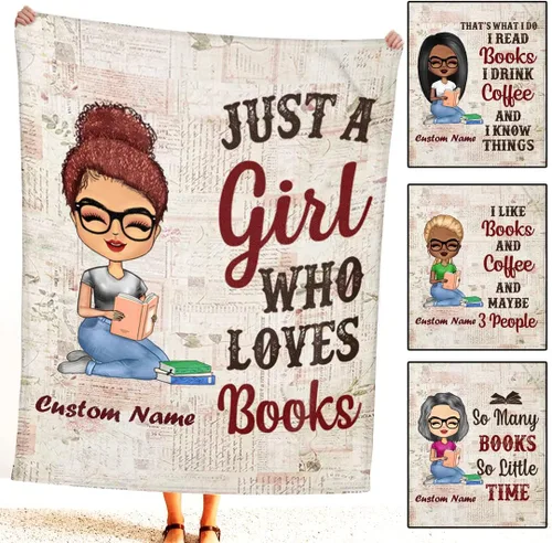Miniatura 13 de Manta de Lectura Personalizada y Manta para Tirar para Amantes de los Libros, Regalos para Hijas, Manta Acogedora para Todas las Estaciones