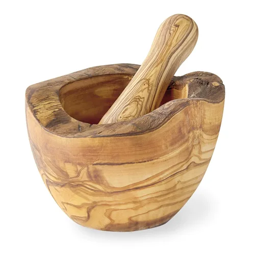 Miniatura 8 de Forest Decor Olivewood - Juego de mortero y maja - Molinillo de madera de primera calidad para hierbas y especias - Accesorios esenciales de cocina