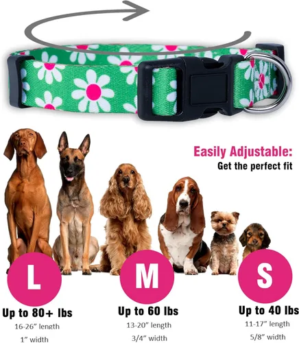 Miniatura 3 de Native Pup Collar de flores para perro, ajustable, pequeño, mediano y grande, linda chica para verano, primavera, bonito accesorio esencial