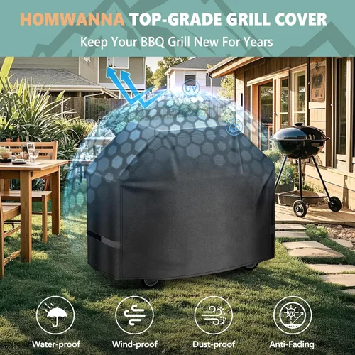 Miniatura 4 de Cubierta de parrilla de 65 pulgadas – Cubierta superior para barbacoa Weber Genesis 400 y Summit 400 Series Parrilla de Gas – Cubierta de barbacoa
