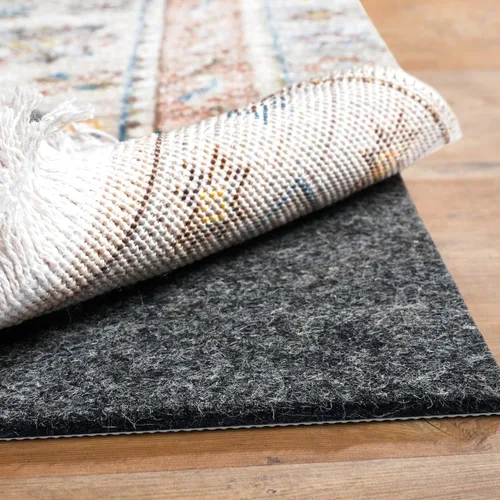 BAGAIL - Almohadillas de fieltro y goma natural de 1/8 pulgadas de grosor, 2.5 x 9.5 pies, agarre antideslizante para alfombra, mantiene las