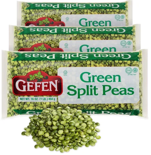 Gefen Guisantes verdes partidos, 16 onzas (paquete de 3) | Ideal en ensaladas, sopas y guisos | Certificado Kosher