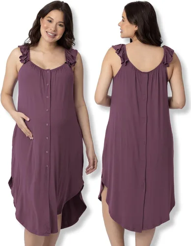 Kindred Bravely Vestido de parto y parto con correa de volantes Vestido de parto 3 en 1, parto y enfermería para hospital