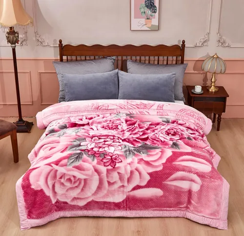 Miniatura 15 de LGYKUMEG Manta coreana con peso de 79 x 91 pulgadas, cálida manta de felpa de forro polar de invierno, súper suave y cálida, manta reversible de 2