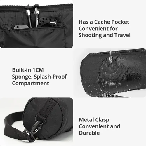 Miniatura 4 de AMBITFUL Bolsa de transporte para trípode de 49 pulgadas con correa para el hombro, bolsa de transporte acolchada para soportes de luz, soporte