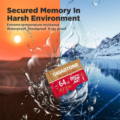 Miniatura 7 de 【Recuperación de datos de 5 años】 GIGASTONE - Tarjeta Micro SD de 64 GB, paquete de 10, cámara 4K Pro, para GoPro, cámara de seguridad, Wyze, DJI