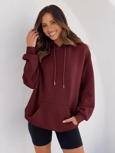 Miniatura 4 de MEROKEETY Sudadera acolchada de gran tamaño para mujer, de manga larga, con cordón y bolsillo