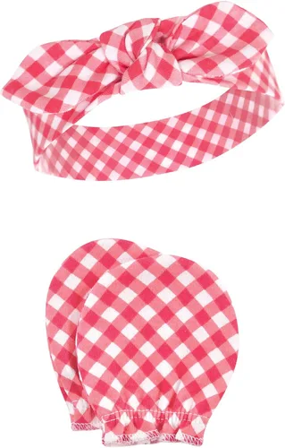 Miniatura 17 de Hudson Baby Conjunto de diadema de algodón y manoplas para rascar para bebé