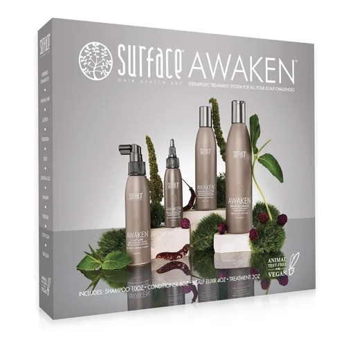 Miniatura 4 de Surface Hair Kit Awaken: champú, acondicionador, elixir de cuero cabelludo y tratamiento terapéutico - para adelgazar el cabello, pérdida de cabello