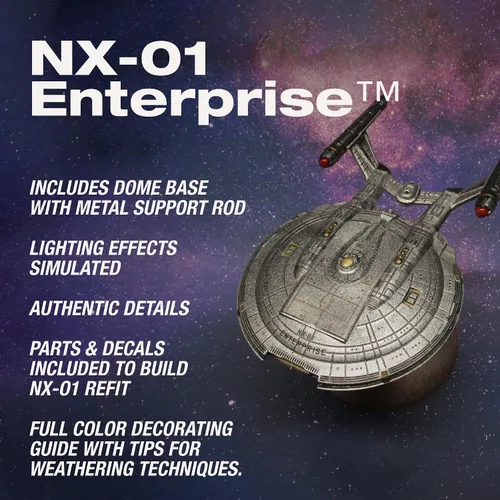 Miniatura 3 de Polar Lights Star Trek NX-01 Enterprise (Snap) Kit de modelo a escala 1:1000 2T