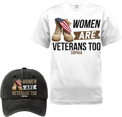Miniatura 10 de Camiseta personalizada del 250 aniversario de Estados Unidos, camiseta patriótica veterana con juego de gorra, regalo para soldados retirados