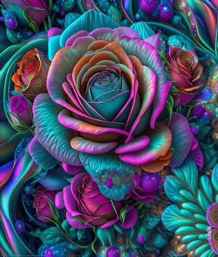 Miniatura 6 de Ingooood Rompecabezas de 1000 piezas – Serie Fantasía – Juguetes de entretenimiento de rosas para adultos rompecabezas para decoración del hogar