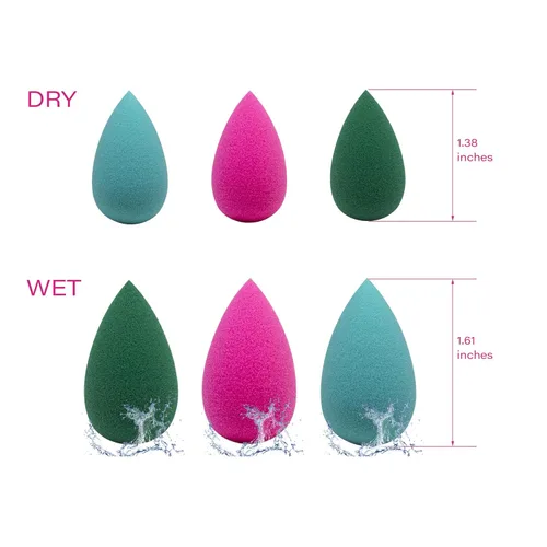 Miniatura 3 de Mini esponja de maquillaje de copos de nieve para aplicación detallada alrededor de los ojos y otras áreas, 12 unidades, sin látex, pequeñas Rojo