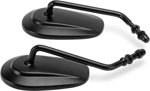 Miniatura 6 de LKV Espejos retrovisores para motocicleta, ajuste de 360 grados, espejos laterales de vástago largo para Harley Sportster Road King Softail Street