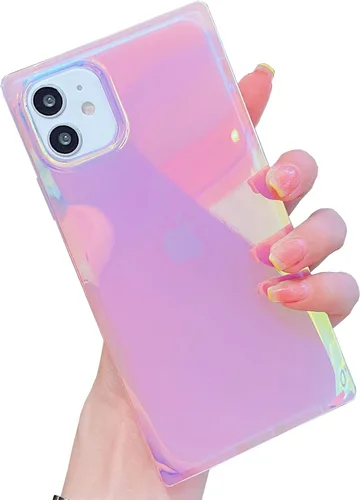 Miniatura 60 de Elegante concha de madre perla compatible con iPhone 13 Pro de 6.1 pulgadas, estuche de borde rectangular, elegante y delgado, con perla de abulón