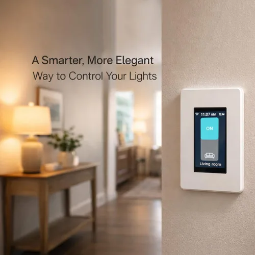 Miniatura 2 de LANBON Interruptor de luz inteligente L9 LCD: mira lo que controlas de un vistazo, pantalla activada por movimiento y luz automática inteligente