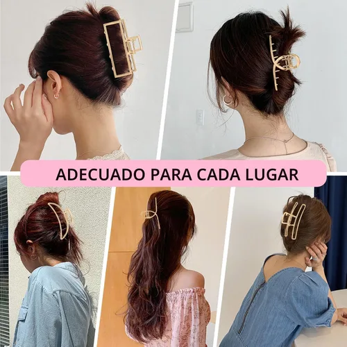 Miniatura 8 de LUKACY Paquete de 6 pinzas de metal grandes para el cabello, pinzas de pelo doradas grandes de 4 pulgadas, pinzas de pelo perfectas para mujeres