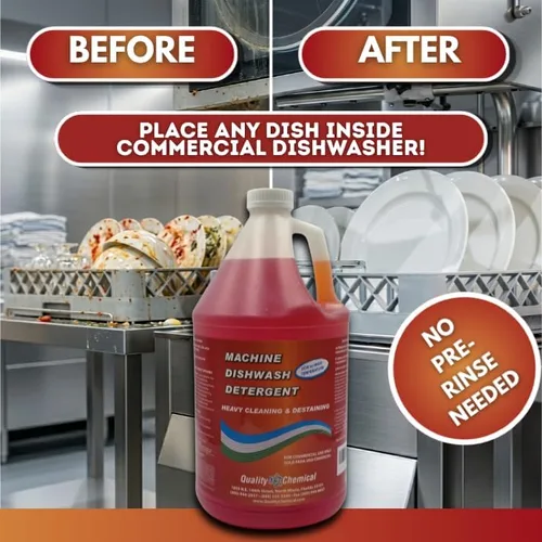 Miniatura 5 de Detergente para lavavajillas de grado industrial comercial – Un detergente de grado premium para lavavajillas de baja o alta temperatura, caja de 4