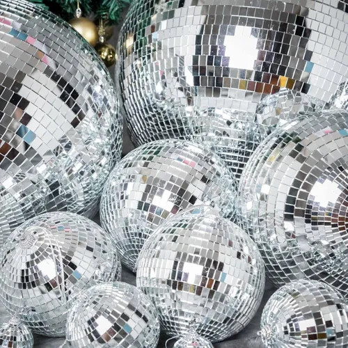 Miniatura 8 de Efavormart - 4 piezas de espejo de cristal Groovy de 6 pulgadas, decoración de fiesta de discoteca para bodas, eventos, fiestas de cumpleaños Plata