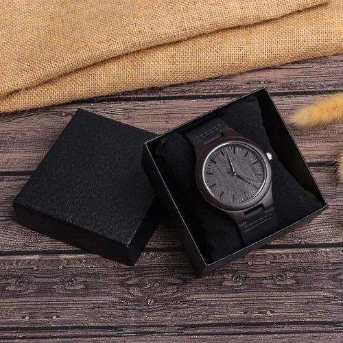 Miniatura 6 de Reloj de madera Fodiyaer con grabado para hombre, regalo ideal para tu novio, tu marido, para un aniversario, Navidad, cumpleaños, día del Padre