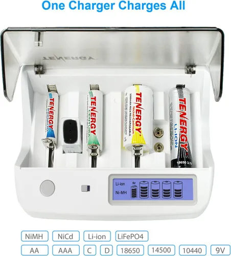 Miniatura 6 de Tenergy Centura - Baterías recargables C y cargador de batería universal TN299 para baterías NIMH/NICD/Li-Ion AA/AAA/C/D/9V/186850, paquete de 4