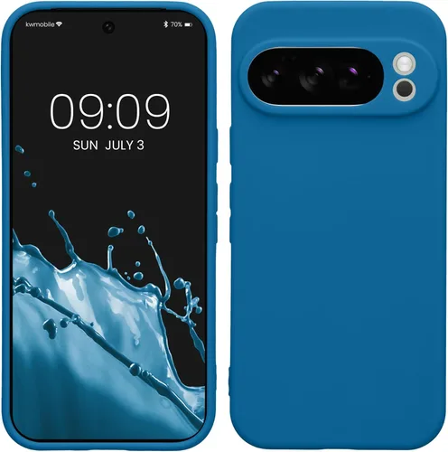 Miniatura 41 de kwmobile Funda compatible con Google Pixel 9 Pro - Funda protectora delgada de TPU para teléfono - Acabado mate suave - Negro mate